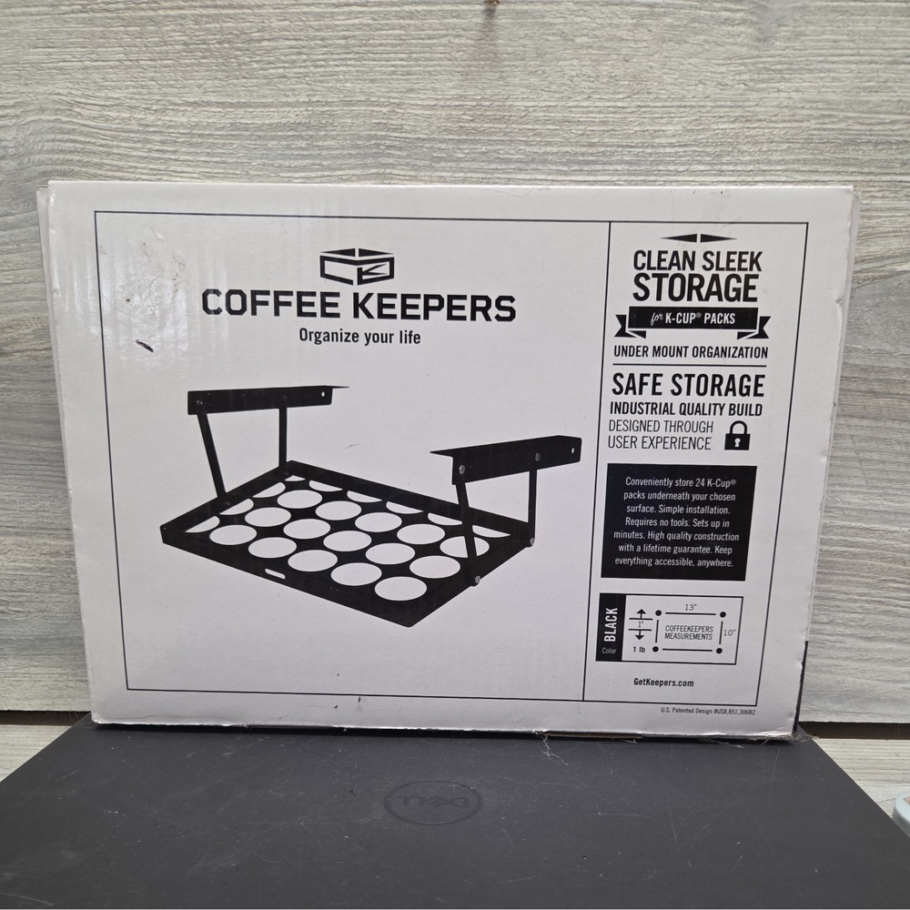 Coffee Keepers Under Mount K Cup Holder w/ Swing-Down Access Space-Saving NEW D7